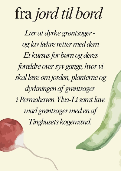 Grøntsager og tekst