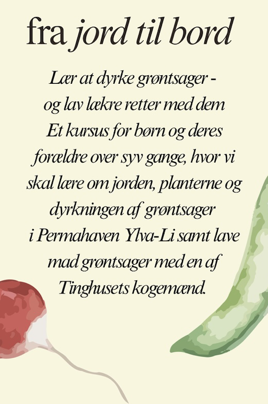 Grøntsager og tekst